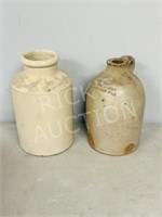 pair- crockery items-jar & Eastcoast jug