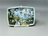 vintage Smiths owl face alarm clock