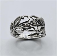 RJ Graziano Sterling Silver  3 Diamond Accent Ring