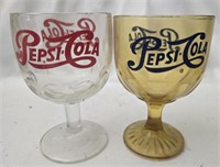 Pair of vintage Pepsi Cola glass cups