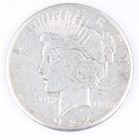 1922 US PEACE SILVER $1 DOLLAR COIN