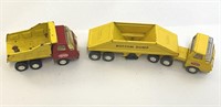 Vintage Tiny Tonka Bottom Dump and Dump Truck