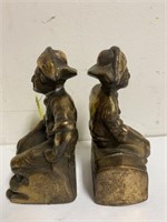 PAIR OF PIRATE BRASS BOOK ENDS
