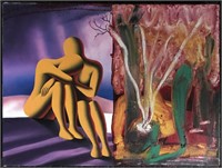 Mark Kostabi, Signed Oil/Acrylic on Canvas