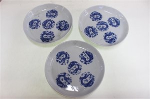 Three Chinese Blue and White Export Dish
