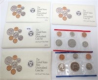 4 - 1992 Uncirculated P&D coin sets