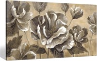 P407  Vintage Flower Canvas Wall Art 40x20
