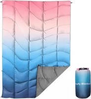 Outdoor Puffy Camping Blanket, Lightweight Down
