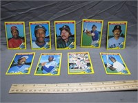 Lot of 9 Vintage 1980"s Baseball Cards