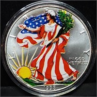 1998 1oz Silver Eagle Colorized