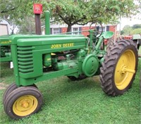 John Deere A 4 speed narrow front gas tractor.