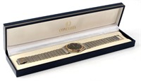 CONCORD MARINER STAINLESS STEEL GOLD BEVEL WATCH
