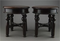 Pair of Chinese Rosewood Stools