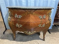 Vintage Marble Top Bombay Chest