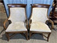 Pair of Bamboo Side Chairs