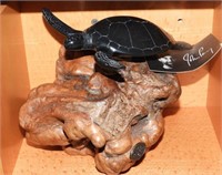 John Perry signed sculpted Sea Turtle figure