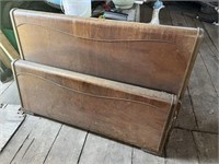 Vintage Waterfall Style Head and Foot Board,