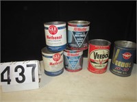 2 Veedol & 4 Misc. Oil Cans
