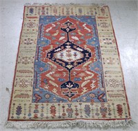 Flat Woven Oriental Rug, 4'2" x 6'1"