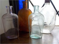 4 Early bottles Old Quaker etc