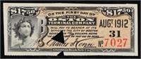 1912 Boston Terminal Company $17.50 Note Grades Ch