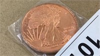 Copper liberty coin