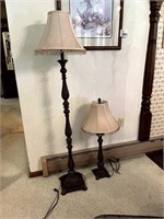 Matching Floor & Table Lamp Set