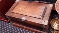 Vintage wooden tool box, 27" long x