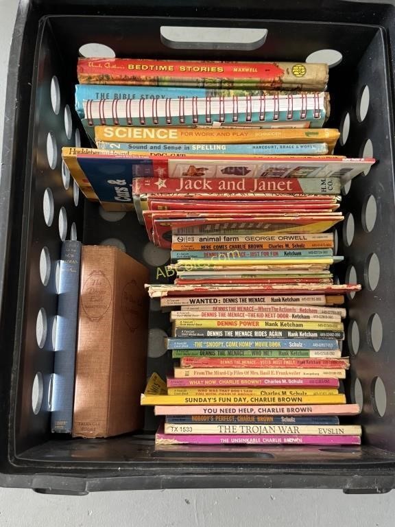 Crate of Children's Book, 6 with Records, Bible