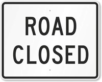 8x12 Road Closed Aluminum Sign