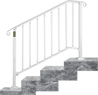 VEVOR Handrail for Outdoor Steps, 3-4 Steps White