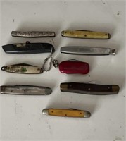 9 vtg. pocket knives
