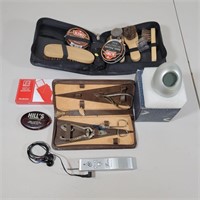 Shoeshine Kit, Manicure Kit, Brookstone Alarm