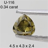 $500  Rare Fancy Natural Color Diamond(0.34ct)