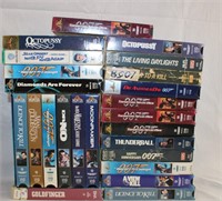 Collection of 007 James Bond VHS tapes