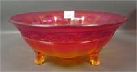 Imperial Red #5141 Floral & Optic Ftd. Flared Bowl