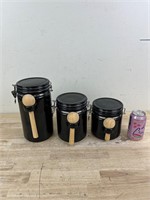 Black canister set