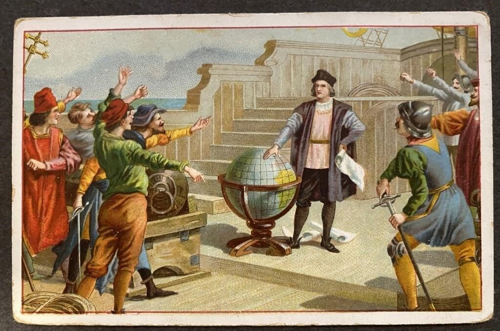 CHRISTOPHER COLUMBUS: Victorian Trade Card (1900)