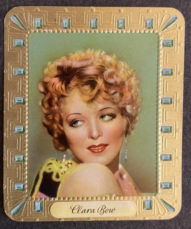 CLARA BOW: Embossed Tobacco Card (1934)