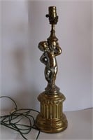 Gilded Bronze Cherub Vintage Lamp
