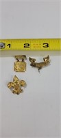 3 VTG Boy Scouts of America Pins