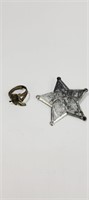 VTG Toy Sheriff Star & Boot Ring