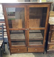 (OP) Cabinet/Bookcase with Plexy Glass 39” x 21