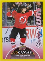 Dawson Mercer 2021-22 UD Young Guns Canvas Rookie