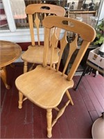 (2) Plank Seat Chairs