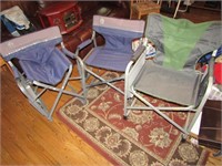 3 fold up chairs