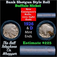 Buffalo Nickel Shotgun Roll in Old Bank Style 'Bel