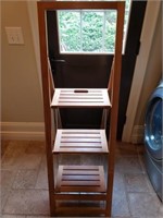 Teak Wood Kitchen and Pantry Step Ladder