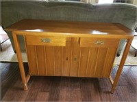 Mid Century Buffet with Brass Accents