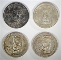 4-1958 CANADIAN SILVER DOLLARS